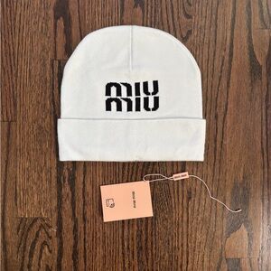 Miu Miu White Beanie
